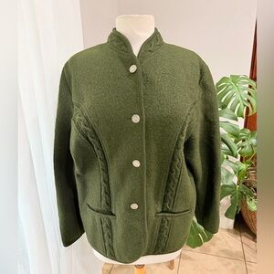 Kitz-Pichler 100% Boiled Wool Jacket – Made in Austria – Forest Green‎